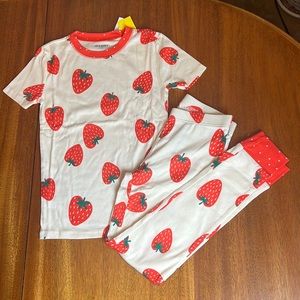 NWT Strawberries PJs Size Large- 10  Girls